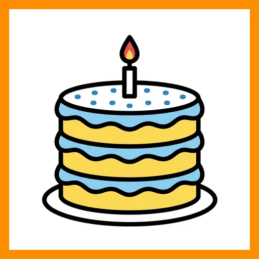 Pictograma de tarta con marco Fitzgerald naranja