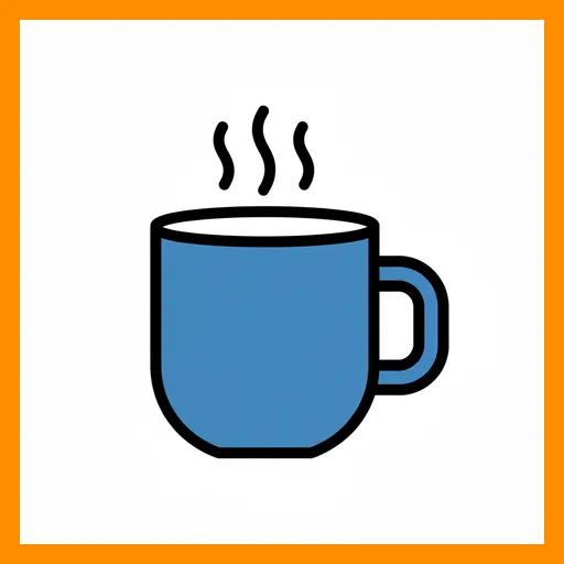Pictograma de taza con marco Fitzgerald naranja