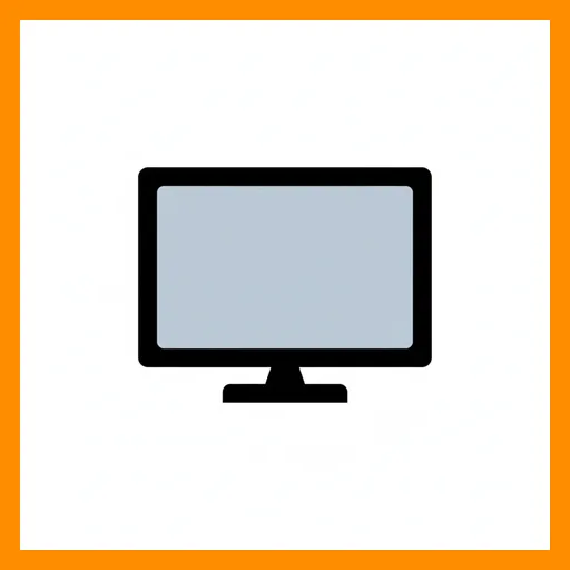Pictograma de televisión con marco Fitzgerald naranja