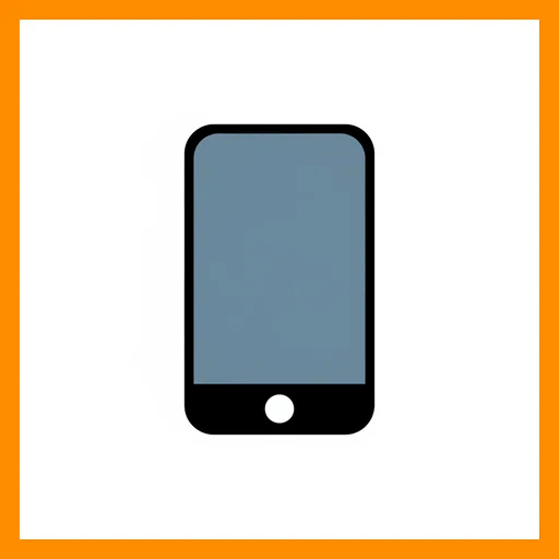 Pictograma de teléfono con marco Fitzgerald naranja