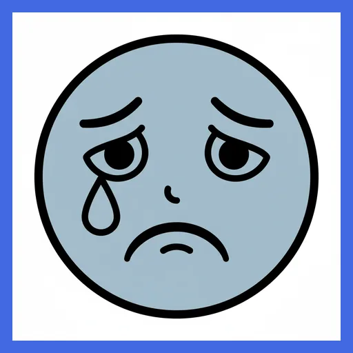 Pictograma de triste con marco Fitzgerald