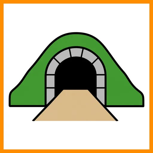Pictograma de túnel con marco Fitzgerald naranja