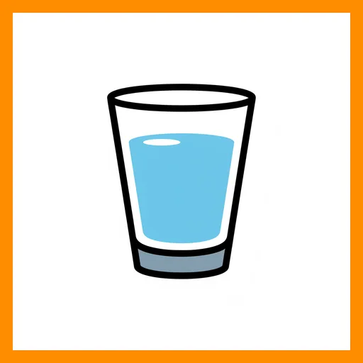 Pictograma de vaso con marco Fitzgerald naranja