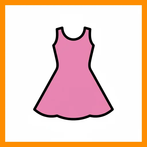 Pictograma de vestido con marco Fitzgerald naranja