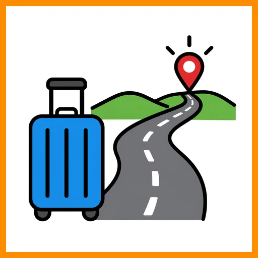 Pictograma de viaje con marco Fitzgerald