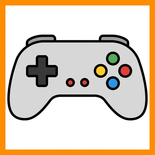 Pictograma de videojuego con marco Fitzgerald naranja