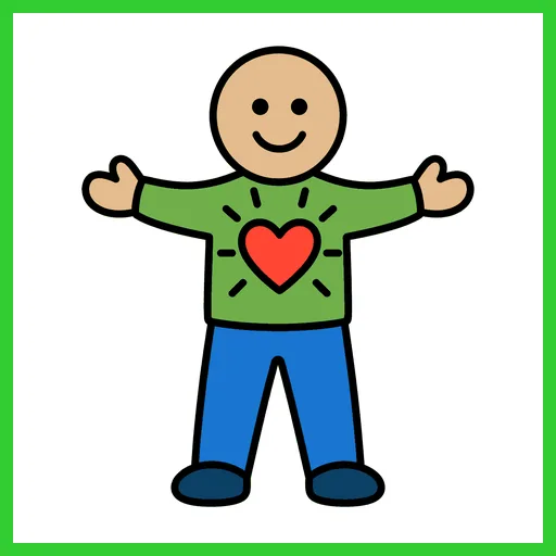 Pictograma de vivir con marco Fitzgerald verde