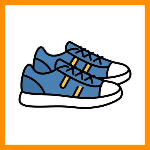 Pictograma de zapatillas con marco Fitzgerald naranja