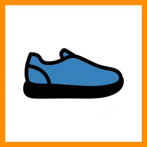 Pictograma de zapato con marco Fitzgerald naranja