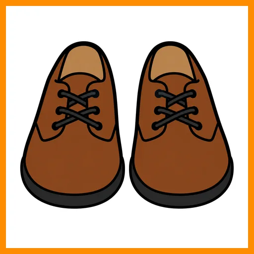 Pictograma de zapatos con marco Fitzgerald naranja