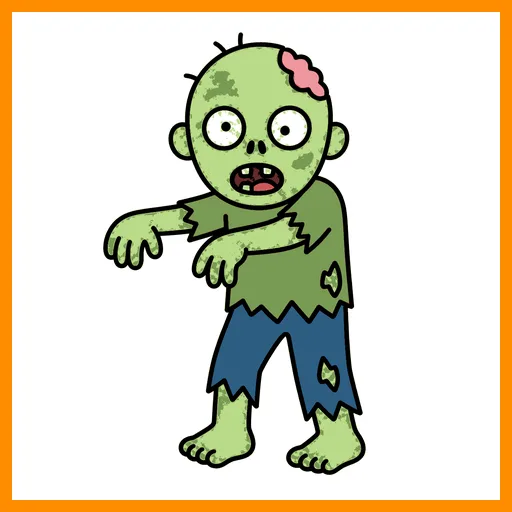 Pictograma de zombi con marco Fitzgerald