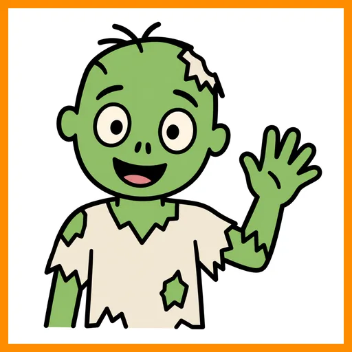 Pictograma de zombi con marco Fitzgerald