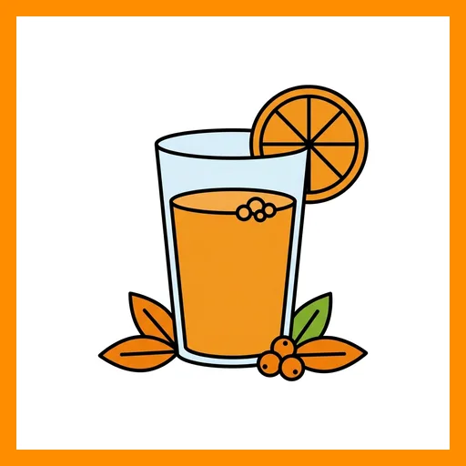 Pictograma de zumo de naranja con marco Fitzgerald naranja