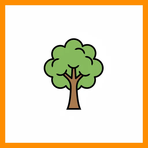 Pictograma de árbol con marco Fitzgerald