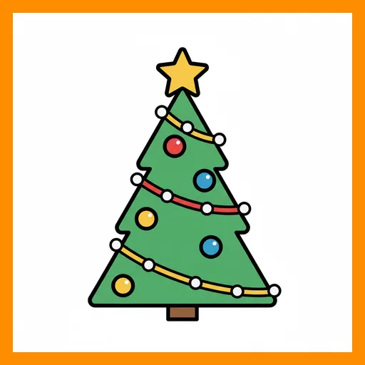 Pictograma de árbol de navidad con marco Fitzgerald
