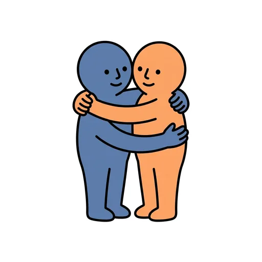 Pictograma de abrazo (palabras y comunicación) para SAAC y logopedia