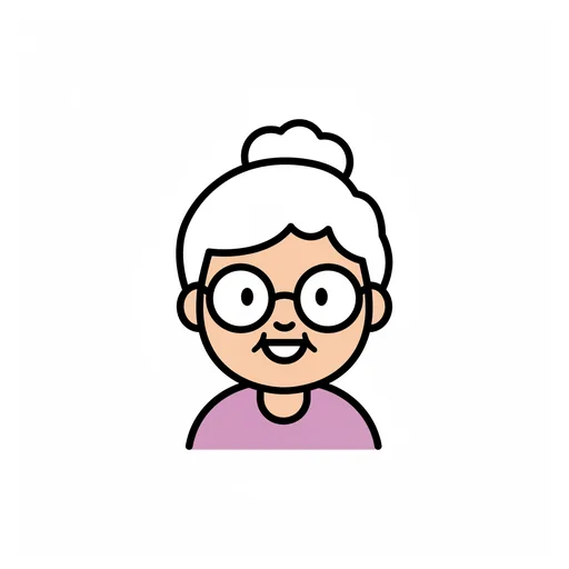 Pictograma de abuela (familia y profesiones) para SAAC y logopedia