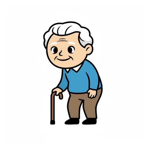 Pictograma de abuelo (familia y profesiones) para SAAC y logopedia