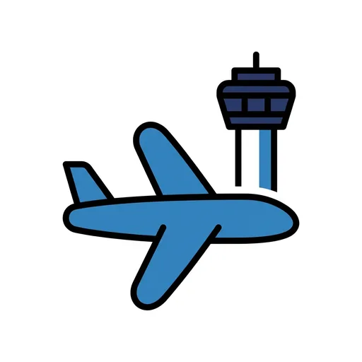 Pictograma de aeropuerto (lugares y transporte) para SAAC y logopedia