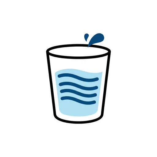 Pictograma de agua (comida y bebida) para SAAC y logopedia