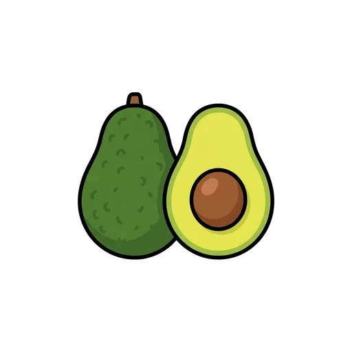 Pictograma de aguacate (comida y bebida) para SAAC y logopedia
