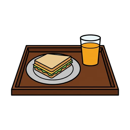 Pictograma de almuerzo (comida y bebida) para SAAC y logopedia
