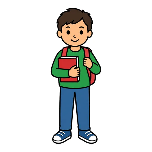 Pictograma de alumno (familia y profesiones) para SAAC y logopedia