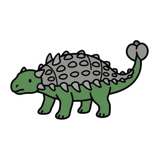 Pictograma de anquilosaurio (objetos cotidianos) para SAAC y logopedia