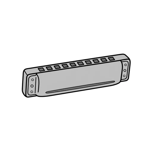 Pictograma de armónica (ocio, música y tecnología) para SAAC y logopedia