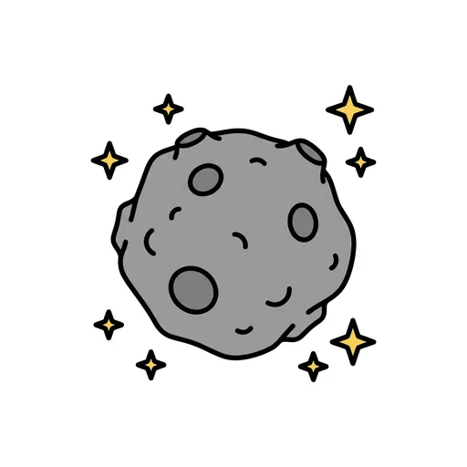 Pictograma de asteroide (tiempo, naturaleza y fiestas) para SAAC y logopedia