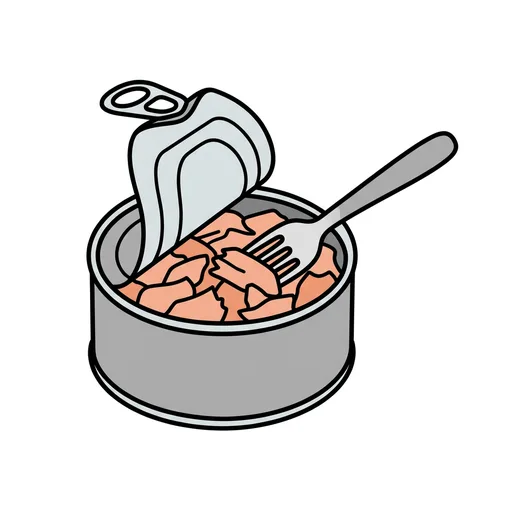 Pictograma de atún (comida y bebida) para SAAC y logopedia