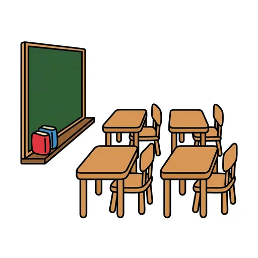 Pictograma de aula (colegio, números y colores) para SAAC y logopedia