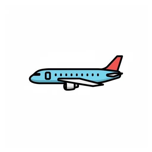Pictograma de avión (lugares y transporte) para SAAC y logopedia