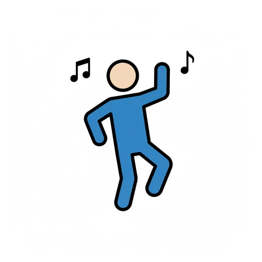 Pictograma de bailar (acciones y verbos) para SAAC y logopedia