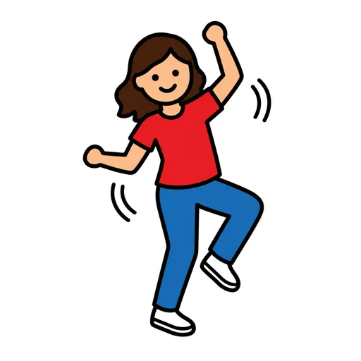 Pictograma de baile (ocio, música y tecnología) para SAAC y logopedia