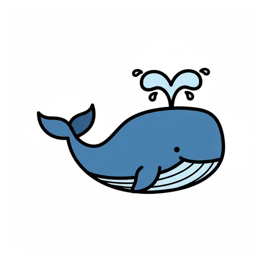 Pictograma de ballena (animales) para SAAC y logopedia