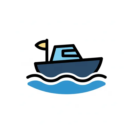 Pictograma de barco (lugares y transporte) para SAAC y logopedia