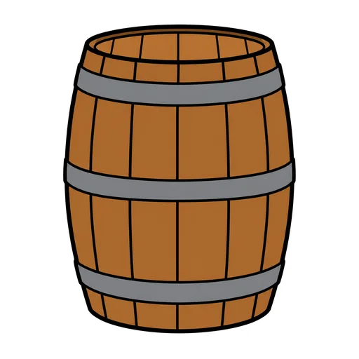 Pictograma de barril (objetos cotidianos) para SAAC y logopedia