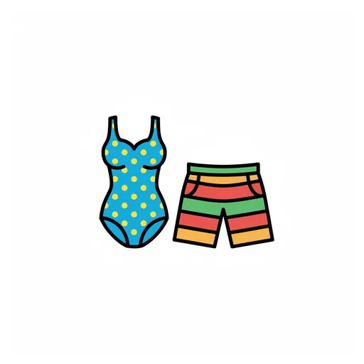 Pictograma de bañador (tiempo, naturaleza y fiestas) para SAAC y logopedia