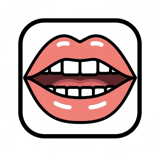 Pictograma de boca (cuerpo y salud) para SAAC y logopedia