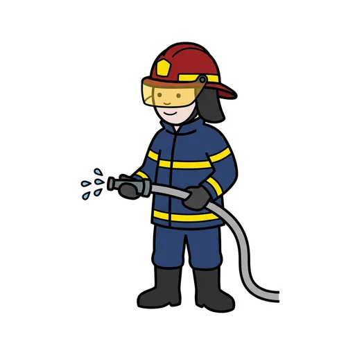 Pictograma de bombero (familia y profesiones) para SAAC y logopedia