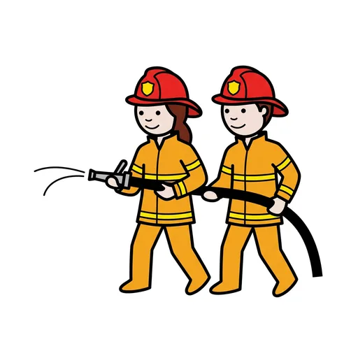 Pictograma de bomberos (familia y profesiones) para SAAC y logopedia