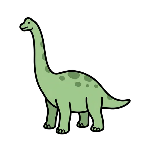 Pictograma de braquiosaurio (objetos cotidianos) para SAAC y logopedia