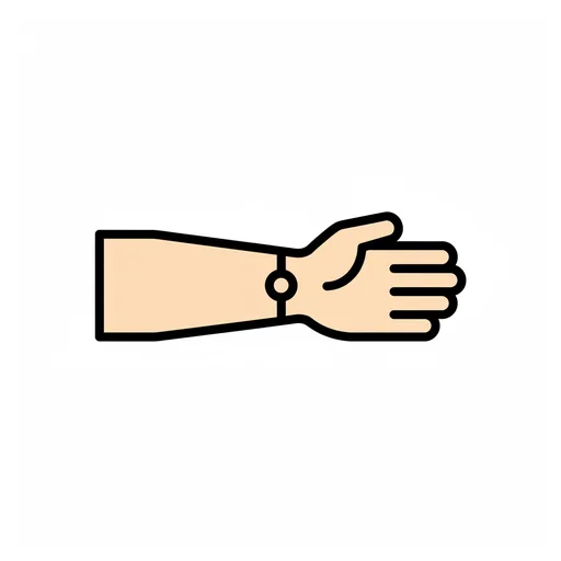 Pictograma de brazo (cuerpo y salud) para SAAC y logopedia