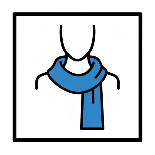 Pictograma de bufanda (ropa y complementos) para SAAC y logopedia
