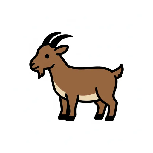Pictograma de cabra (animales) para SAAC y logopedia