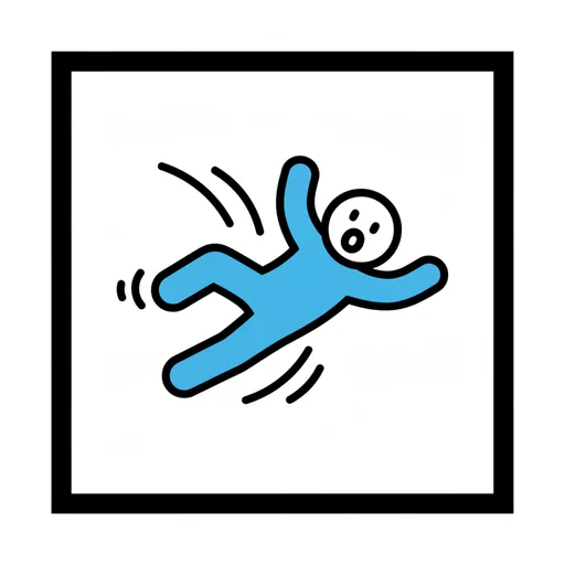 Pictograma de caerse (acciones y verbos) para SAAC y logopedia