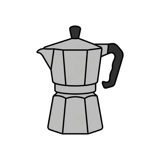 Pictograma de cafetera (objetos cotidianos) para SAAC y logopedia