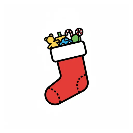 Pictograma de calcetín de navidad (tiempo, naturaleza y fiestas) para SAAC y logopedia