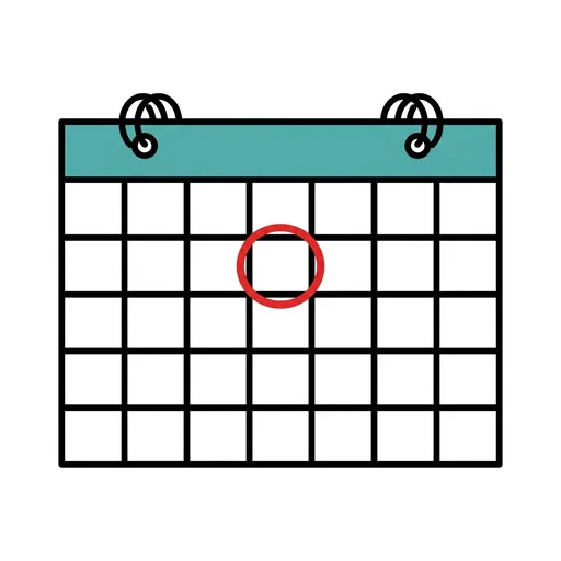 Pictograma de calendario (objetos cotidianos) para SAAC y logopedia